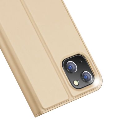 3. Dux Ducis Skin Pro kabura etui pokrowiec z klapką iPhone 14 Plus złoty