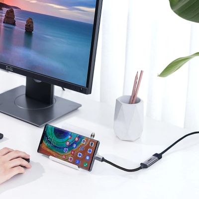 6. Ugreen przejściówka adapter USB Typ C - HDMI 2.0 4K@60 Hz Thunderbolt 3 do MacBook / PC szary (70444)