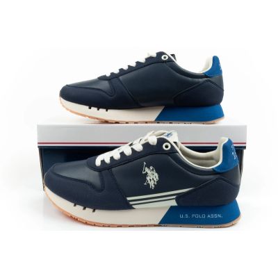 10. U.S Polo Assn buty sportowe sneakersy męskie modne wygodne niebieskie