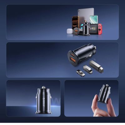3. Ładowarka samochodowa ORICO PowerMini 30W 1A1C Fast Car Charger