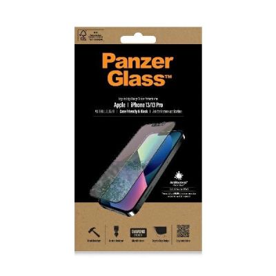 2. Szkło hartowane PanzerGlass E2E Anti-Bluelight na iPhone 13 / 13 Pro Case Friendly AntiBacterial MicroFracture - czarne