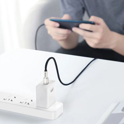 12. Kabel Baseus Cafule Series Metal Data USB-C / USB-C PD QC SCP 100W 5A 2 m - zielony