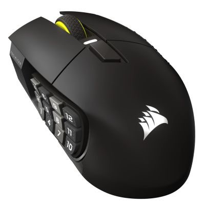 Mysz do gier Corsair SCIMITAR ELITE WIRELESS SE - Brąz metal, Optyczna sieć bezprzewodowa / USB 2.0 Typ A / 16 programowalnych przycisków / 100-33'000 DPI
