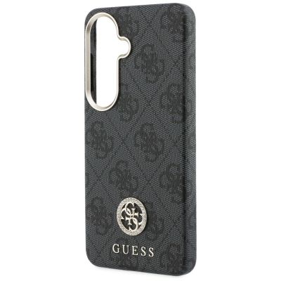 6. Etui Guess 4G Rhinestone Round Logo MagSafe na Samsung Galaxy S26+ - czarne