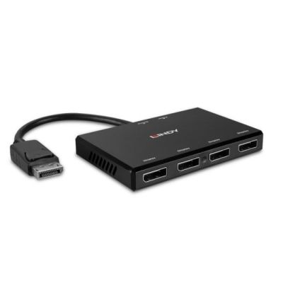 Lindy 38431 huby i koncentratory DisplayPort Czarny