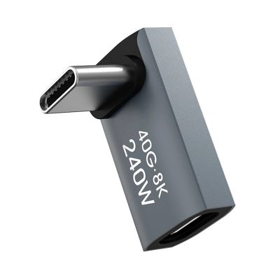 2. Przejściówka kątowa Wozinsky WPKF-01 USB-C - USB-C 40Gb/s 240W 8K OTG - szara