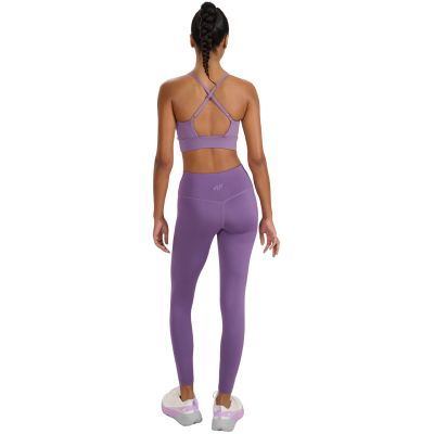 3. Legginsy damskie 4F FNK F360 fioletowe 4FWAW25TFTIF360 53S