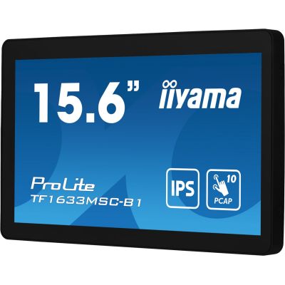 13. iiyama ProLite TF1633MSC-B1 monitor komputerowy 39,6 cm (15.6") 1920 x 1080 px Full HD Ekran dotykowy Czarny