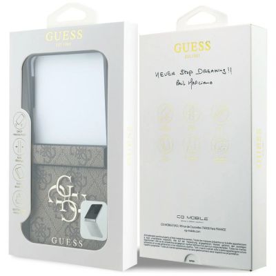 8. Etui Guess Big 4G Logo na Samsung Galaxy Z Flip 8 - brązowe