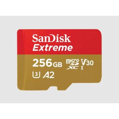 2. SANDISK EXTREME microSDXC 256 GB 190/130 MB/s A2
