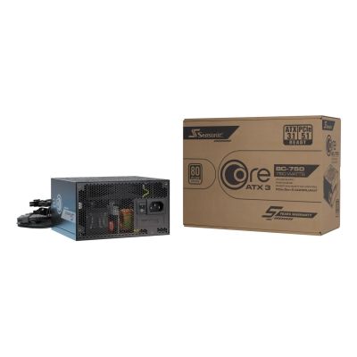 3. Seasonic CORE BC-750 ATX 3.1 moduł zasilaczy 750 W 20+4 pin ATX Czarny