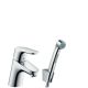 Bateria Hansgrohe Focus E2 z czarnymi włosami, barwy
