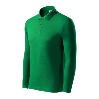 Koszulka polo Malfini Pique Polo LS M MLI-22116 zieleń trawy