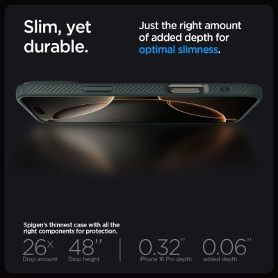 11. Etui Spigen Liquid Air na iPhone 16 Pro Max - zielone
