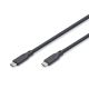 Digitus Kabel silikonowy USB, USB4 wersja 2.0, USB 80 Gb/s, 1,5 m, czarny