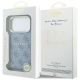 8. Etui Guess Embossed 4G Classic MagSafe na iPhone 17 Pro / 18 Pro - niebieskie