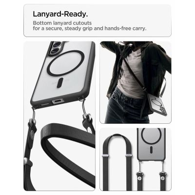 13. Etui Spigen Ultra Hybrid Mag MagSafe na Samsung Galaxy S26 - przezroczysto-czarne