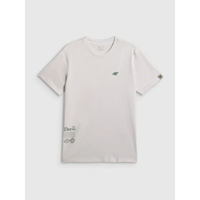 5. T-shirt regular z nadrukiem męski 4F 4FRSS26TTSHM3814-11S