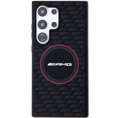 3. Etui AMG Silicone Carbon Pattern MagSafe na Samsung Galaxy S24 Ultra - czarne
