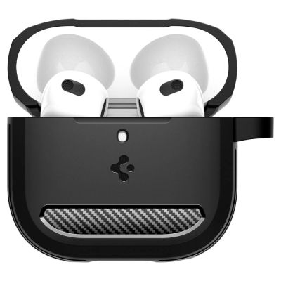 3. Etui Spigen Rugged Armor na AirPods 4 - czarne