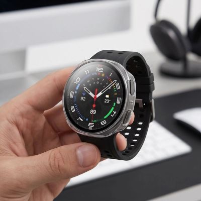 13. Etui Tech-Protect Defense 2-Pack na Samsung Galaxy Watch 40 mm - przezroczysto-czarne matowe