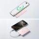 6. Powerbank Baseus EnerFill FM11 Ultra-Mini 10000mAh 22,5W indukcyjny kompatybilny z MagSafe z białym kablem Basus Simple USB-C 20V/3A 0,3m - różowy
