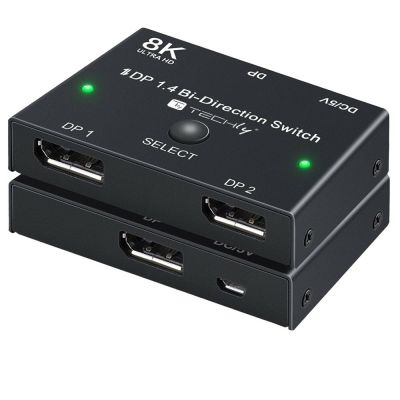 3. Techly IDATA-DP-2DP-8KT przełącznik wideo DisplayPort