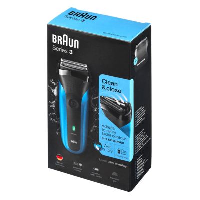 7. Golarka elektryczna BRAUN Series 3 310S maszynka do golenia Czarny, Niebieski