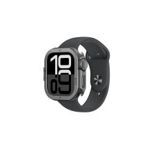 Etui metalowe AMAZINGTHING Titan Pro na Apple Watch 11 46mm aluminiowe - czarne