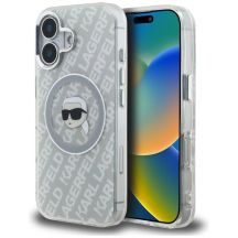 Etui Karl Lagerfeld IML Karl Head Logo MagSafe na iPhone 16 - szare