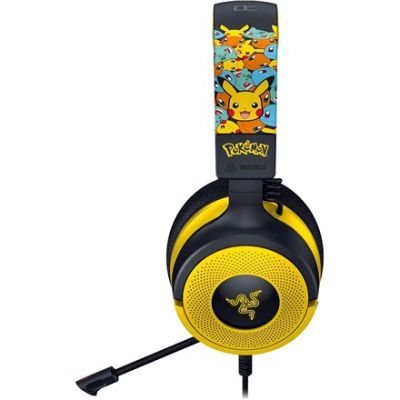 4. Razer Kraken V4 X Pokemon Zestaw słuchawkowy Przewodowa Opaska na głowę Gaming USB Type-C / USB Type-A Czarny, Żółty
