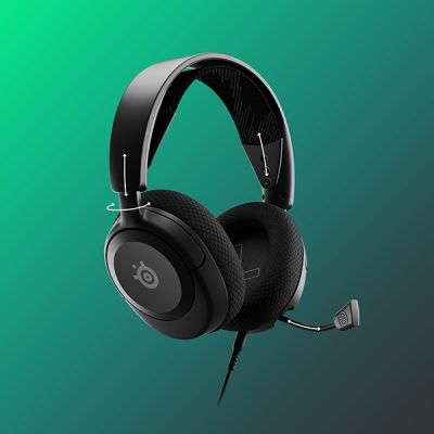 8. Słuchawki SteelSeries Arctis Nova 1 Black PC Odnowione