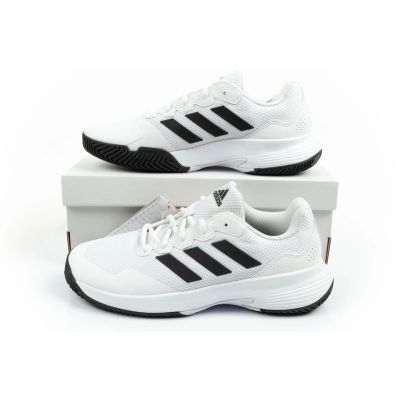 10. Adidas buty sportowe GameCourt 2 tenis ziemny obuwie na kort białe