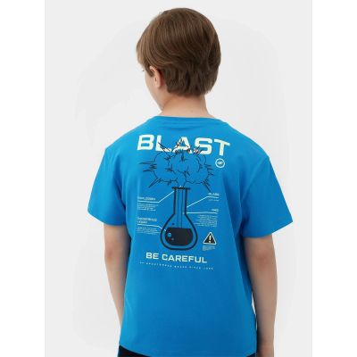 2. T-shirt z nadrukiem świecącym w ciemności chłopięcy 4F Junior