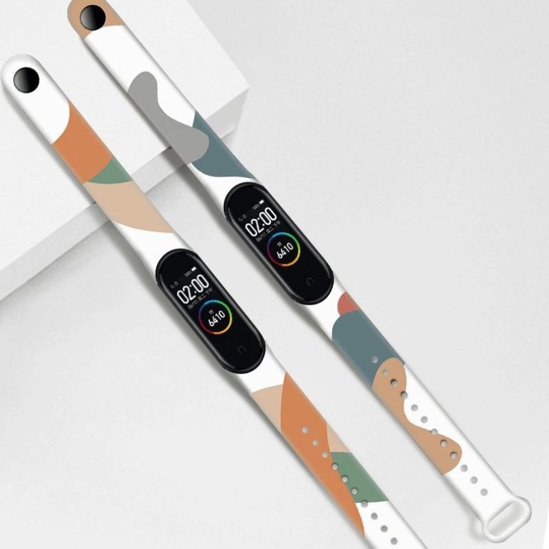5. Strap Moro opaska do Xiaomi Mi Band 3 / 4 silikonowy pasek bransoletka do zegarka wzór 12