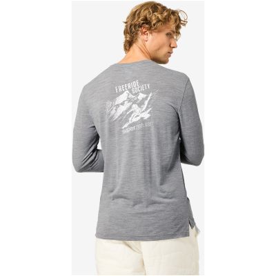 Longsleeve męski SUPER.NATURAL M FREERIDE SOCIETY LS szary