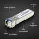 9. Extralink Moduł SFP+ WDM SFP+ 10G 10Gbps 1270/1330nm, single mode, 20km, LC, DOM, para