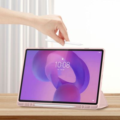 6. Etui TechProtect SmartCase Pen na Lenovo Idea Tab Plus 12.1 TB-361 - różowe