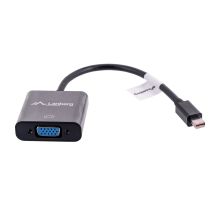 Adapter Lanberg AD-0006-BK (Mini DisplayPort M - D-Sub (VGA) F; 0,20m; kolor czarny)