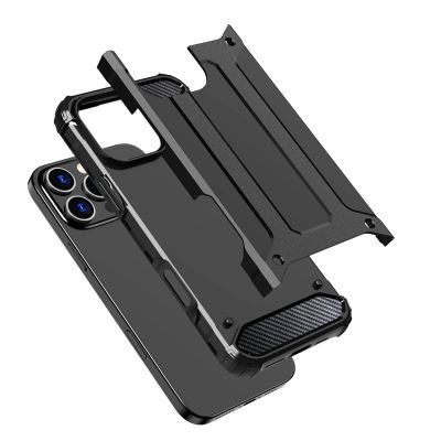 7. Etui Hybrid Armor pancerne na iPhone 16 Pro Max - czarne