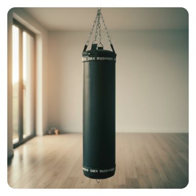 17. Worek bokserski PREMIUM + obręcz SBRX Black  Pusty - 150cm | DBX Bushido