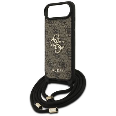 5. Etui Guess 4G Big Logo Cord Stap Crossbody na iPhone 17 Air - brązowe