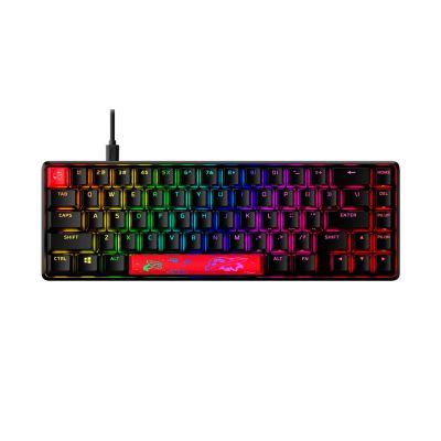 12. HyperX Alloy Origins 65 czarny / Klawiatura gamingowa / mechaniczna / HyperX czerwony / US / RGB / USB-C
