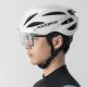 5. Kask rowerowy Rockbros z szybką, odpinane okulary z ochroną UV, unisex - brązowy