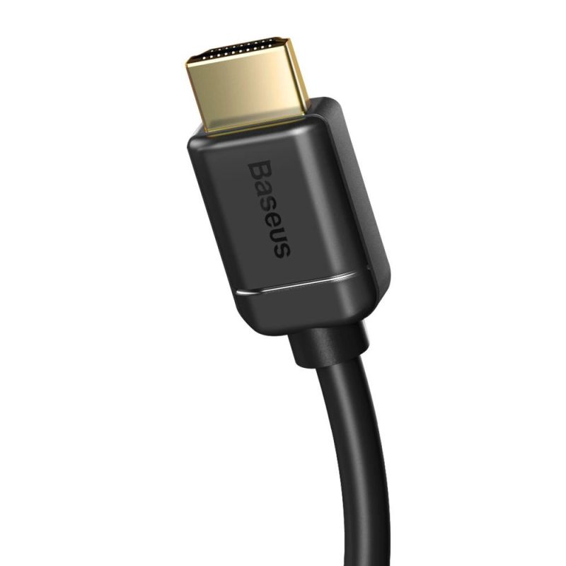 4. Baseus kabel przewód HDMI 2.0 4K 60 Hz 3D HDR 18 Gbps 2 m czarny (CAKGQ-B01)