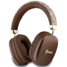 Słuchawki nauszne Bluetooth Guess GCube Metallic Script Logo - brązowe