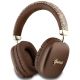 Słuchawki nauszne Bluetooth Guess GCube Metallic Script Logo - brązowe