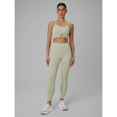 5. Biustonosz treningowy bezszwowy z niskim wsparciem damski 4F 4FWSS26USBAF203-42A