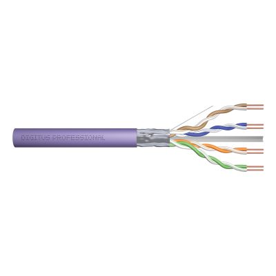 Kabel instalacyjny DIGITUS kat.6, F/UTP, Dca, AWG23/1, LSOH, 305m, fioletowy, szpula