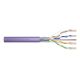 Kabel instalacyjny DIGITUS kat.6, F/UTP, Dca, AWG23/1, LSOH, 305m, fioletowy, szpula
